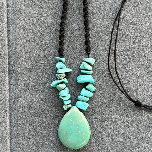 Turquoise Teardrop Necklace - Picture 2 of 7